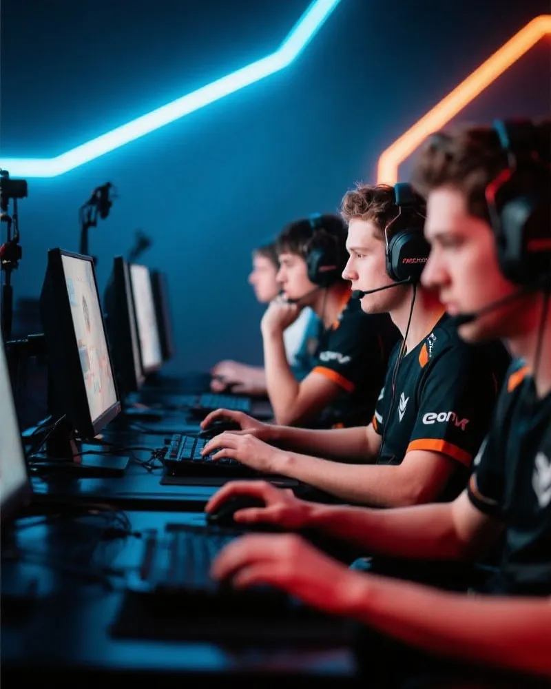 电竞选手比赛瞬间